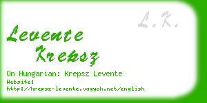 levente krepsz business card